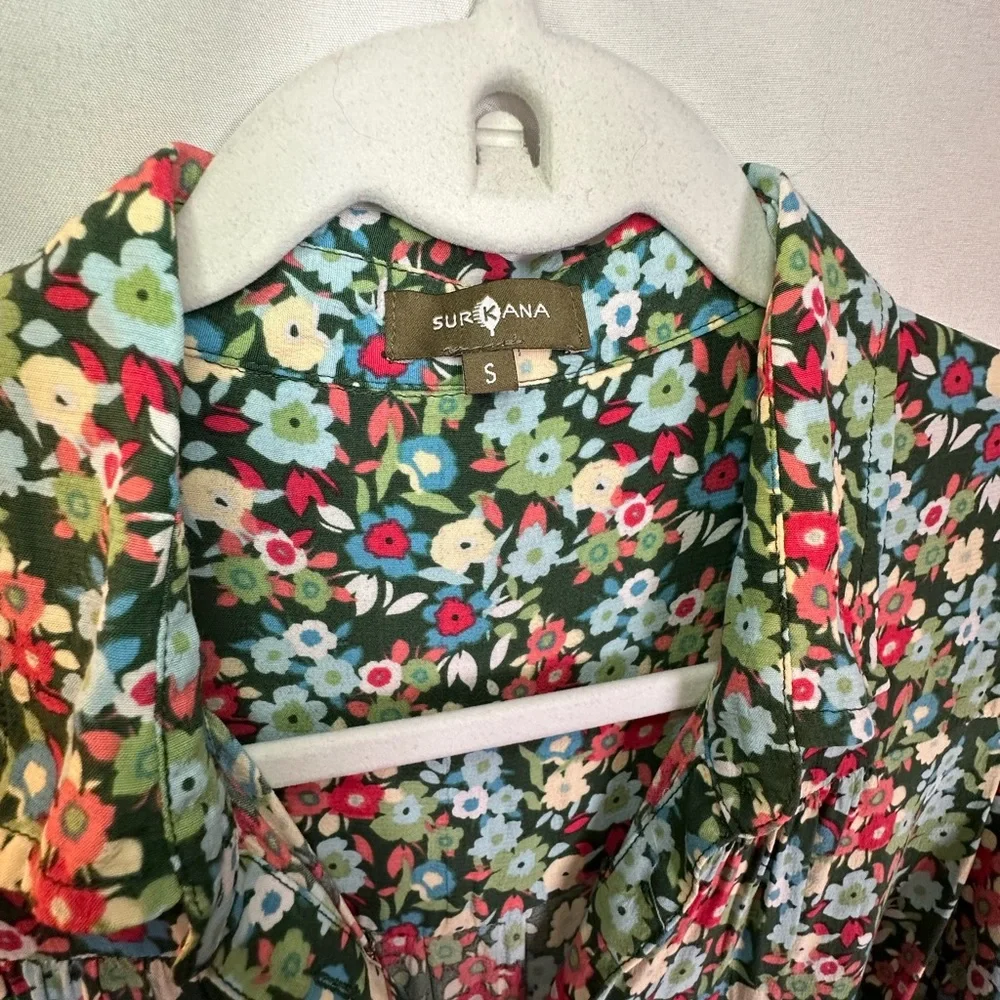 Surkana Button Up Collared Tshirt Dress with Fabric Belt - Picture 4 of 6